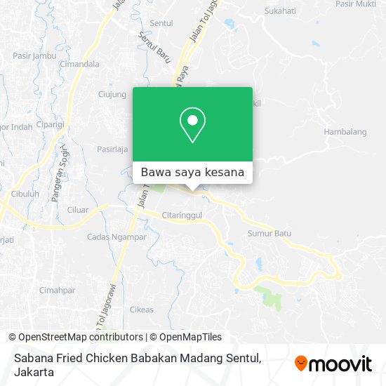 Peta Sabana Fried Chicken Babakan Madang Sentul