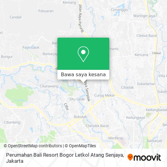 Peta Perumahan Bali Resort Bogor Letkol Atang Senjaya