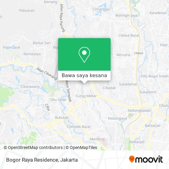 Peta Bogor Raya Residence