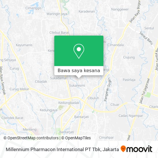 Peta Millennium Pharmacon International PT Tbk