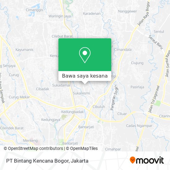 Peta PT Bintang Kencana Bogor