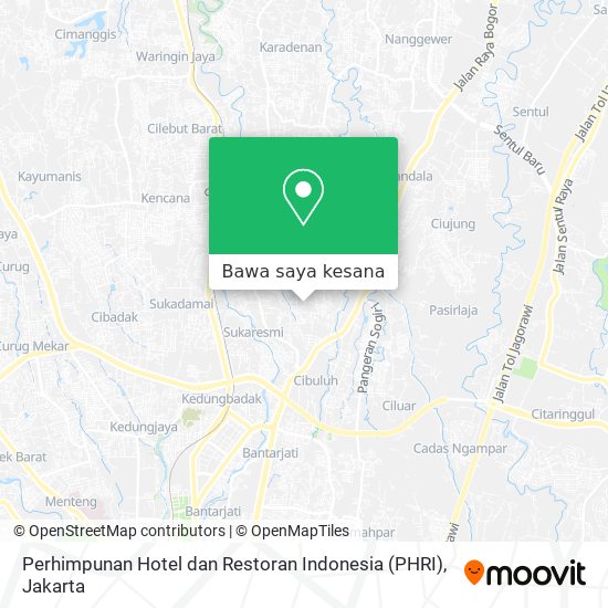 Peta Perhimpunan Hotel dan Restoran Indonesia (PHRI)