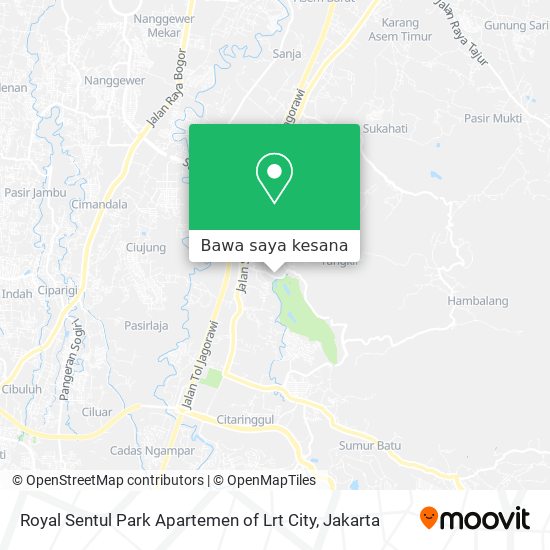 Peta Royal Sentul Park Apartemen of Lrt City