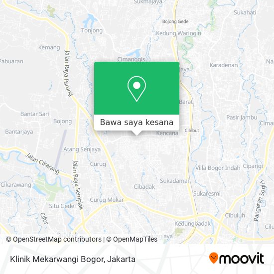 Peta Klinik Mekarwangi Bogor