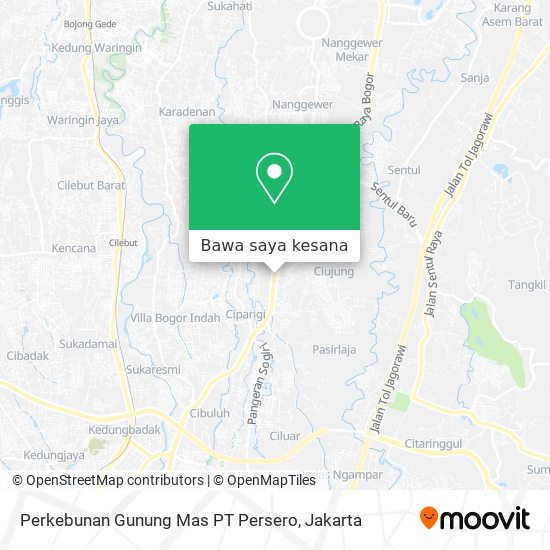 Peta Perkebunan Gunung Mas PT Persero