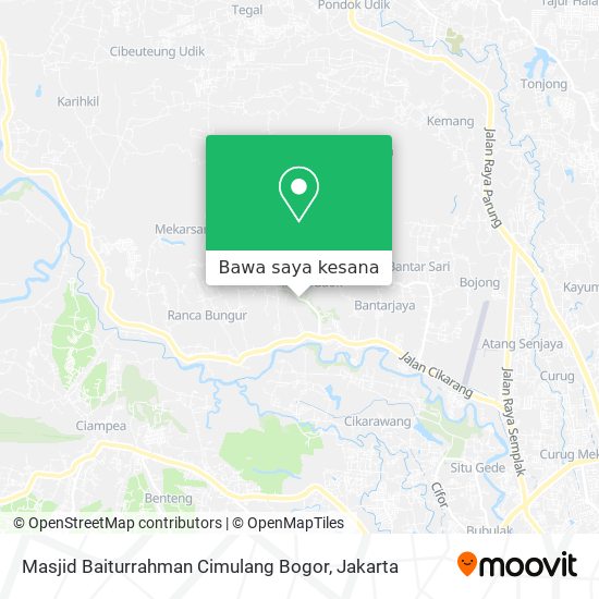 Peta Masjid Baiturrahman Cimulang Bogor