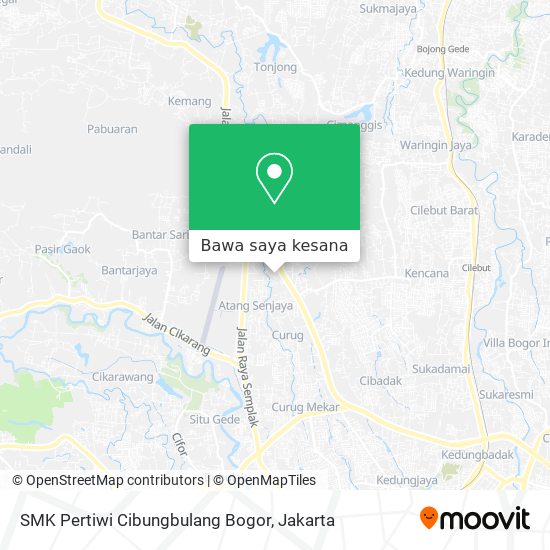 Peta SMK Pertiwi Cibungbulang Bogor