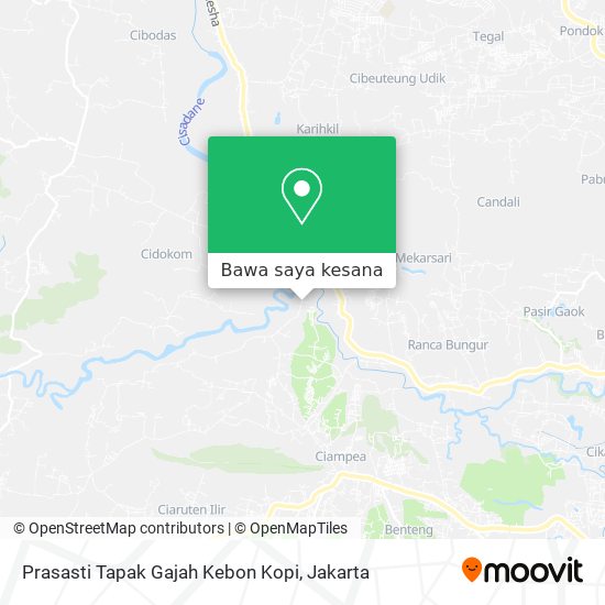 Peta Prasasti Tapak Gajah Kebon Kopi