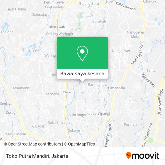 Peta Toko Putra Mandiri