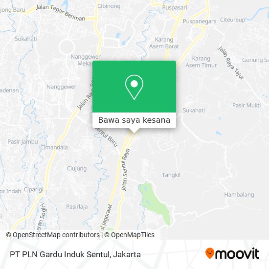 Peta PT PLN Gardu Induk Sentul