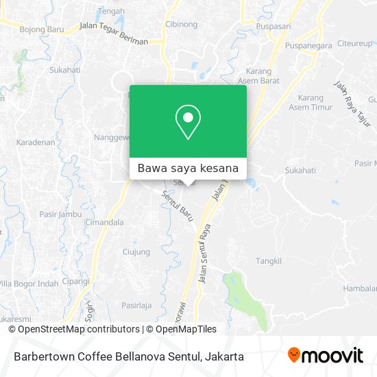 Peta Barbertown Coffee Bellanova Sentul