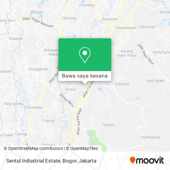 Peta Sentul Industrial Estate, Bogor
