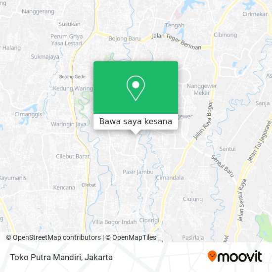 Peta Toko Putra Mandiri