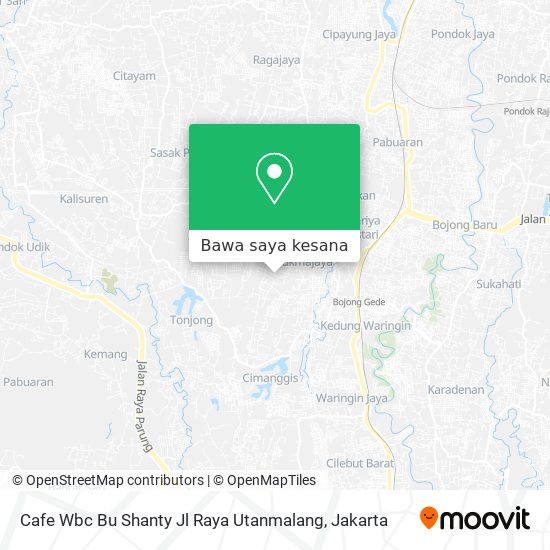 Peta Cafe Wbc Bu Shanty Jl Raya Utanmalang