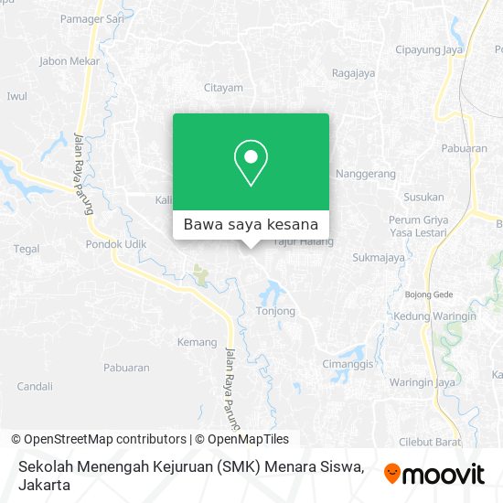 Peta Sekolah Menengah Kejuruan (SMK) Menara Siswa