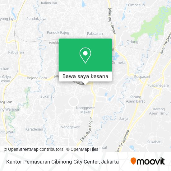 Peta Kantor Pemasaran Cibinong City Center