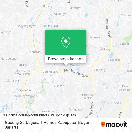 Peta Gedung Serbaguna 1 Pemda Kabupaten Bogor