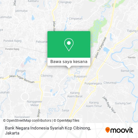 Peta Bank Negara Indonesia Syariah Kcp Cibinong