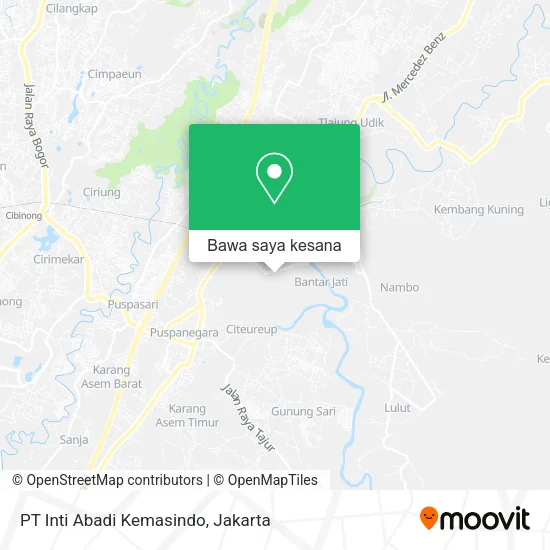 Peta PT Inti Abadi Kemasindo