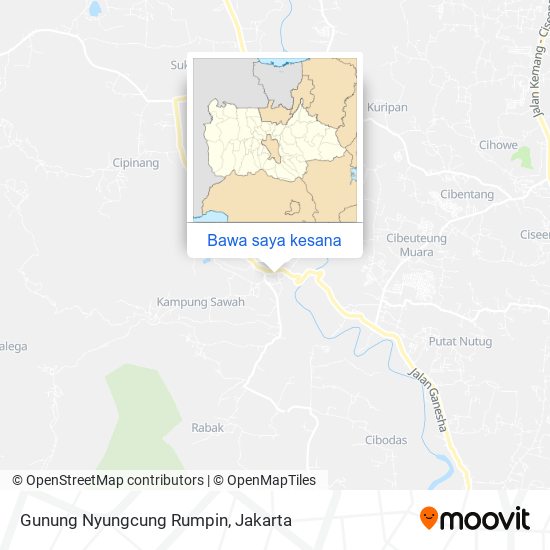 Peta Gunung Nyungcung Rumpin