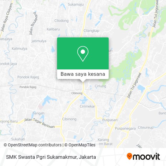 Peta SMK Swasta Pgri Sukamakmur