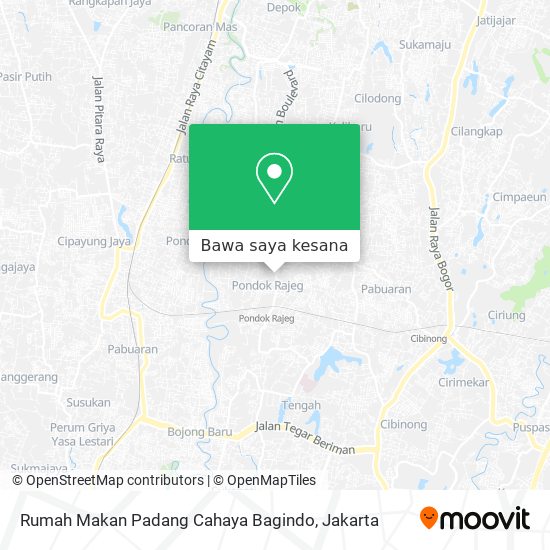 Peta Rumah Makan Padang Cahaya Bagindo