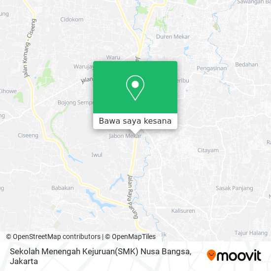 Peta Sekolah Menengah Kejuruan(SMK) Nusa Bangsa