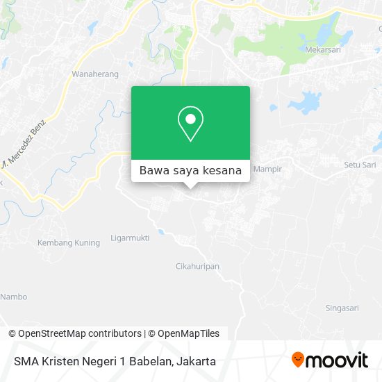 Peta SMA Kristen Negeri 1 Babelan