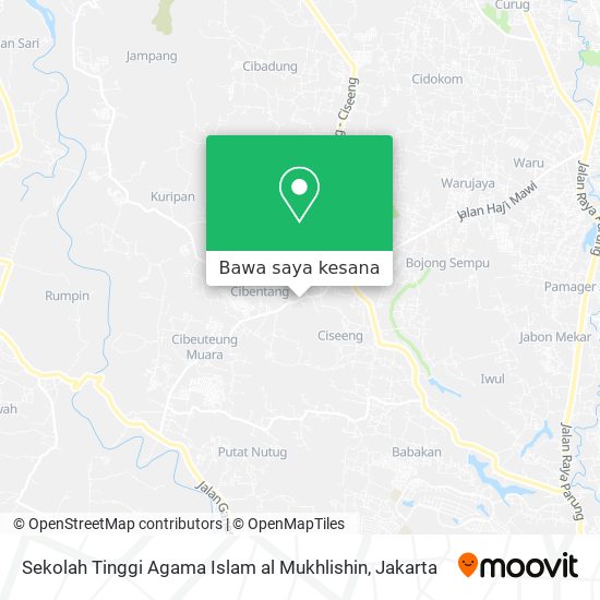 Peta Sekolah Tinggi Agama Islam al Mukhlishin
