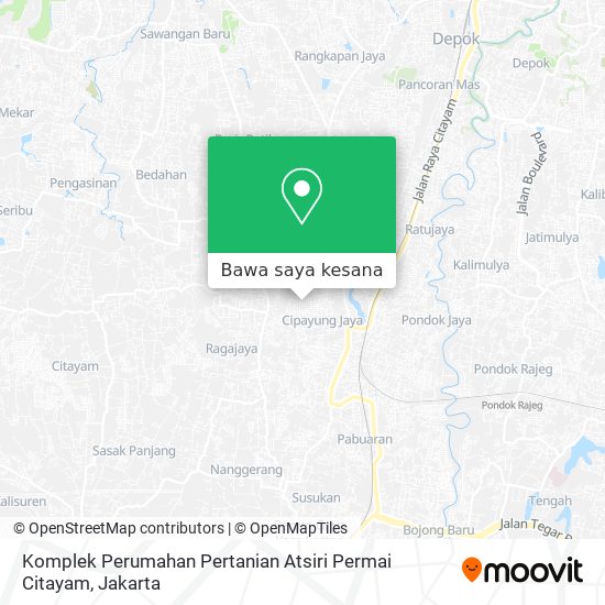 Peta Komplek Perumahan Pertanian Atsiri Permai Citayam