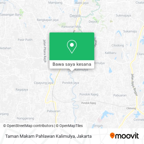 Peta Taman Makam Pahlawan Kalimulya