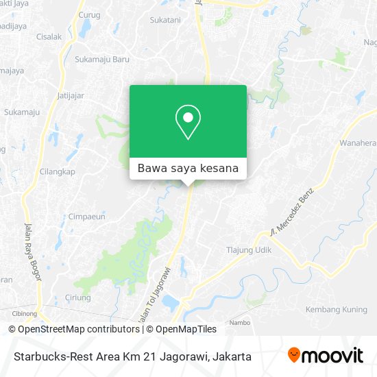 Peta Starbucks-Rest Area Km 21 Jagorawi