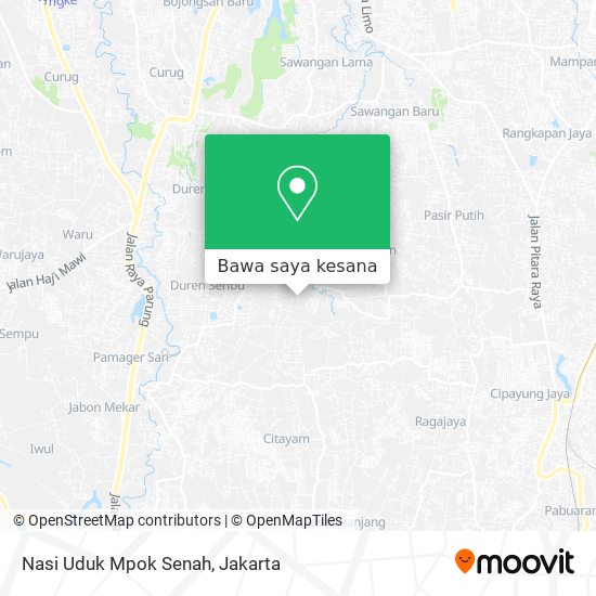 Peta Nasi Uduk Mpok Senah