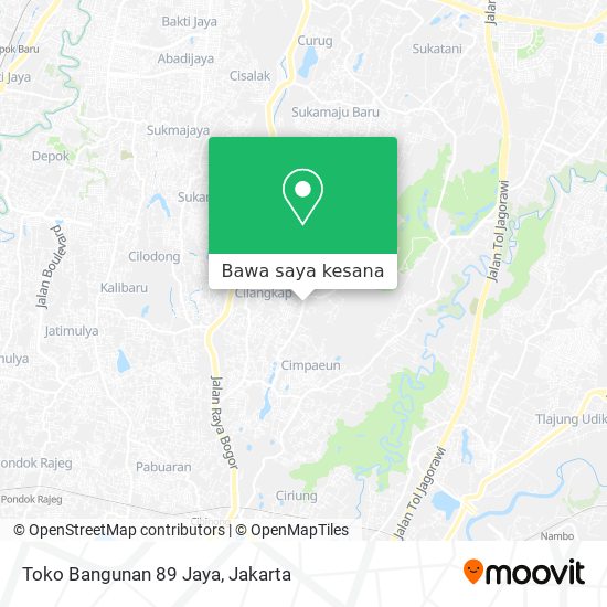 Peta Toko Bangunan 89 Jaya