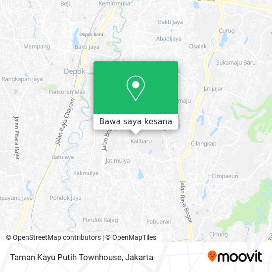 Peta Taman Kayu Putih Townhouse