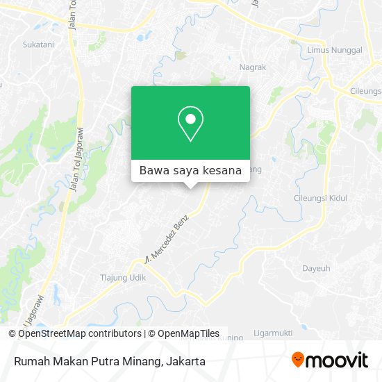 Peta Rumah Makan Putra Minang