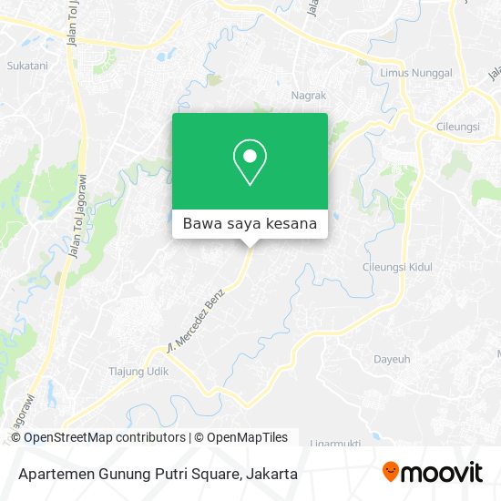 Peta Apartemen Gunung Putri Square