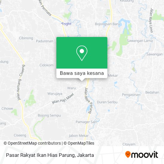 Peta Pasar Rakyat Ikan Hias Parung