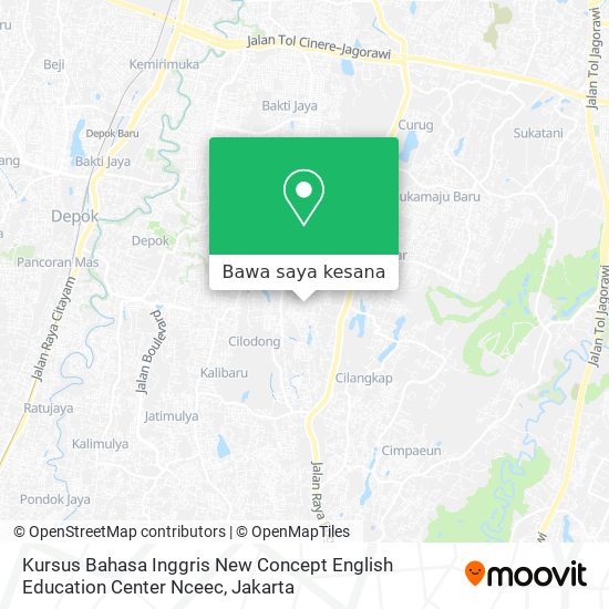 Peta Kursus Bahasa Inggris New Concept English Education Center Nceec
