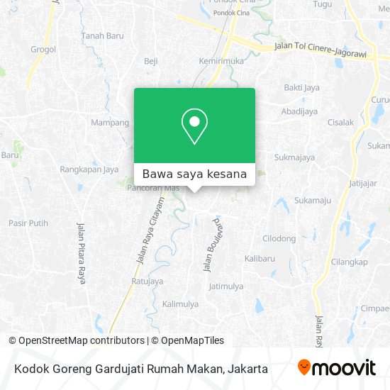 Peta Kodok Goreng Gardujati Rumah Makan