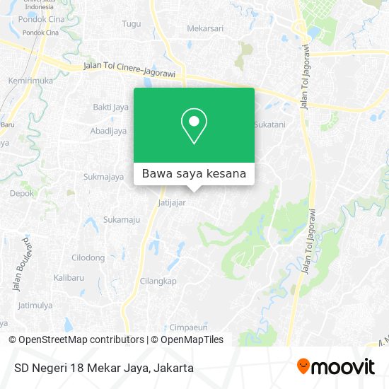 Peta SD Negeri 18 Mekar Jaya
