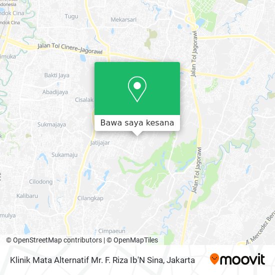 Peta Klinik Mata Alternatif Mr. F. Riza Ib'N Sina