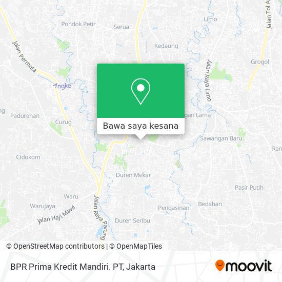 Peta BPR Prima Kredit Mandiri. PT