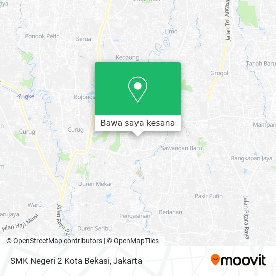 Peta SMK Negeri 2 Kota Bekasi