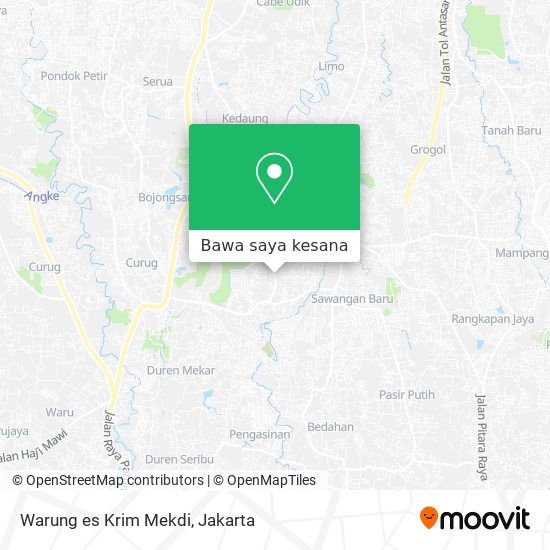 Peta Warung es Krim Mekdi