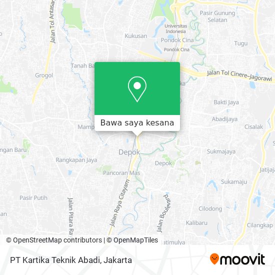 Peta PT Kartika Teknik Abadi