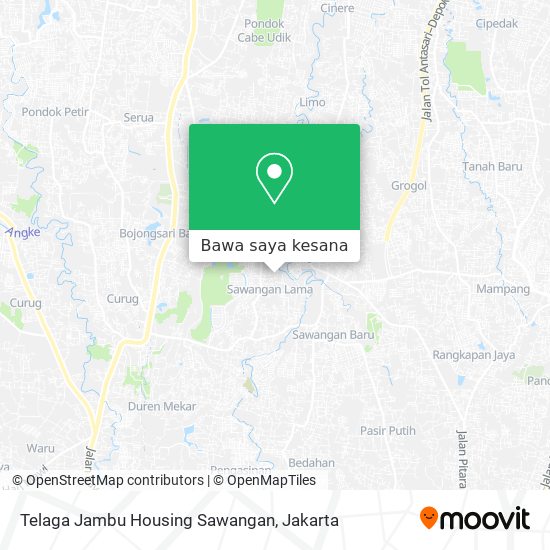 Peta Telaga Jambu Housing Sawangan