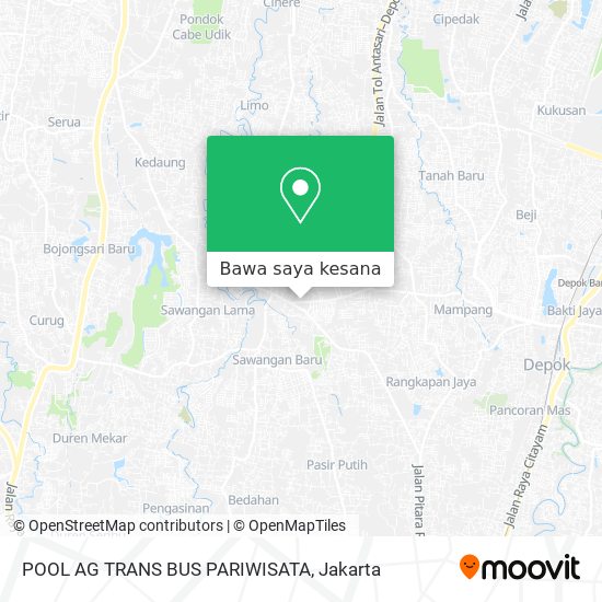 Peta POOL AG TRANS BUS PARIWISATA