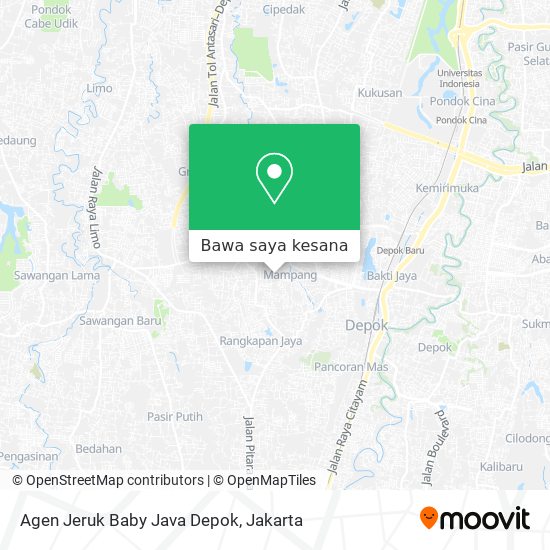 Peta Agen Jeruk Baby Java Depok