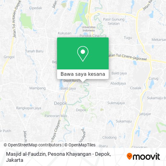 Peta Masjid al-Faudzin, Pesona Khayangan - Depok
